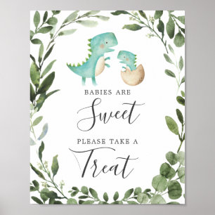 Affiche MamanBaby Dinosaur Baby shower Les bébés sont doux