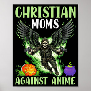 Affiche Mamans chrétiennes contre les ailes d'ange de sque