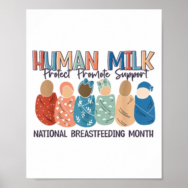 Affiche Mamans de lait maternel Mois national de l'allaite (Devant)