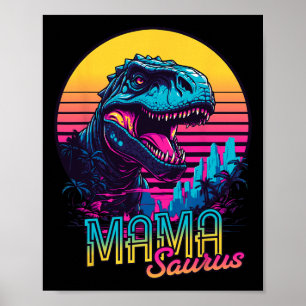 Affiche Mamasaurus Dinosaur Drôle Mama Saurus Trex Maman M