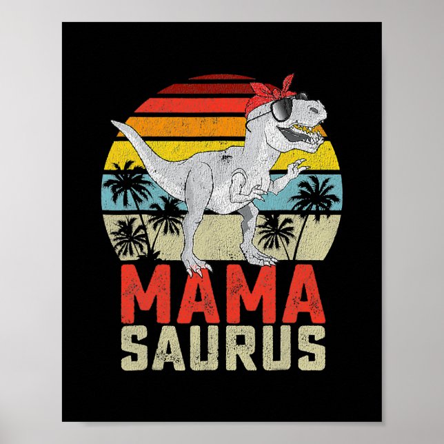 Affiche Mamasaurus T Rex Dinosaur Mama Saurus Family (Devant)