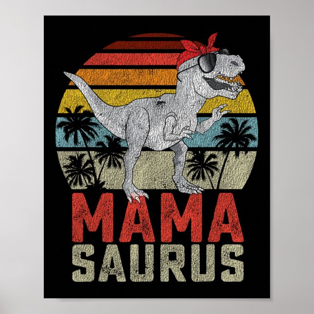 Affiche Mamasaurus T Rex Dinosaur Mama Saurus Family Match (Devant)