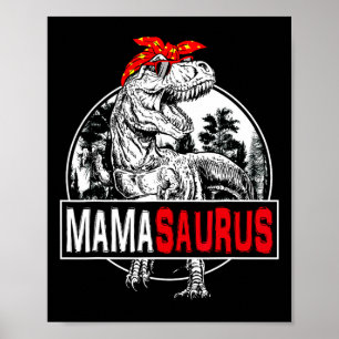 Affiche Mamasaurus T Rex Dinosaur Mama Saurus Family Match