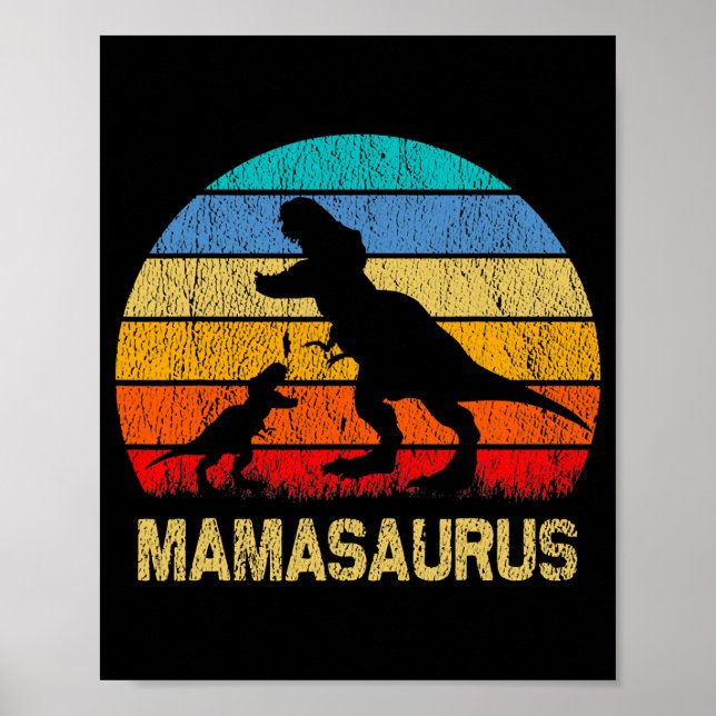 Affiche Mamasaurus T Rex Dinosaure Maman Saurus Famille T  (Devant)