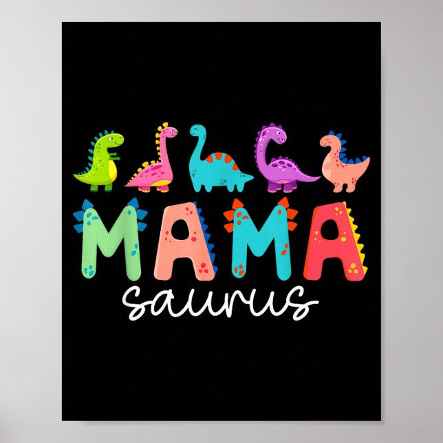 Affiche Mamasaurus t rex dinosaure maman saurus fête des m (Devant)