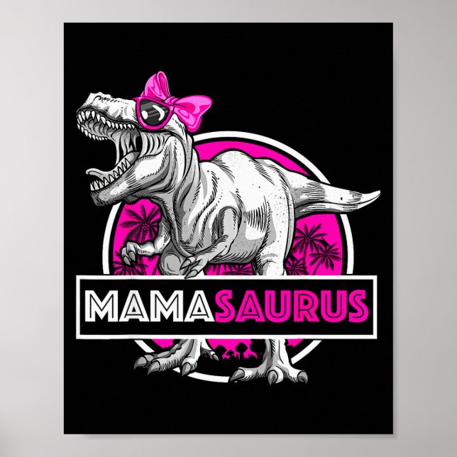 Affiche Mamasaurus T-rex Matching Funny Mother Saurus Dino (Devant)