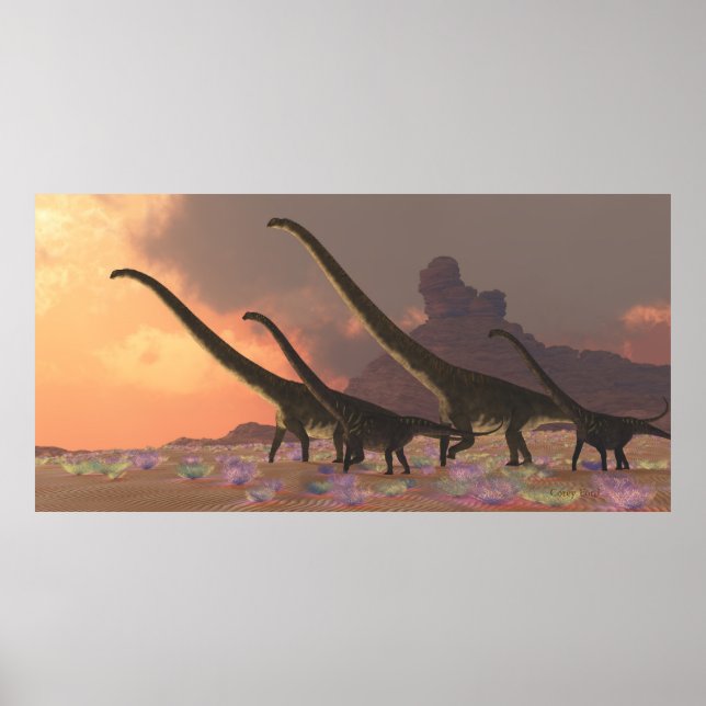 Affiche Mamenchisaurus Dinosaures Imprimer (Devant)