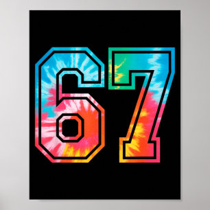Affiche Mamie 67 Mème Drôle Six Sept Tie Dye Génération Al