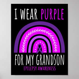 Affiche Mamie Arc-en-ciel Papy Violet Petit-fils Épilepsie