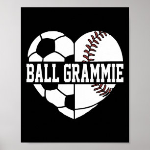 Affiche Mamie Byll cœur de soccer Bysebyll amoureux