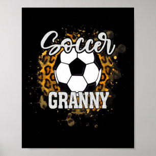 Affiche Mamie de foot vintage famille de foot tenue assort