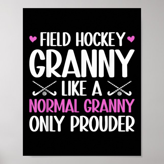 Affiche Mamie de hockey sur gazon Mamie la plus fière d'un (Devant)
