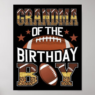 Affiche Mamie du garçon du football Baller jeu d'anniversa