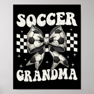 Affiche Mamie footballeuse drôle coquette noeud Mamie foot