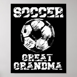 Affiche Mamie footballeuse drôle Grande Mamie footballeuse