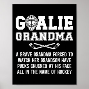 Affiche Mamie gardien de hockey de la grand-mère d'un gard
