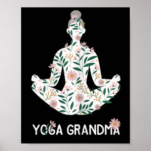 Affiche Mamie Yoga Tee Méditation Amateur de Pilates Cadea