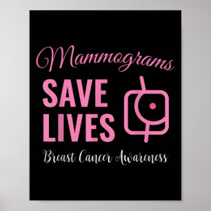 Affiche Mammogrammes Sauver des vies Sensibilisation au ca