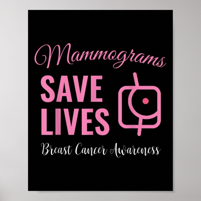 Affiche Mammogrammes Sauver des vies Sensibilisation au ca (Devant)