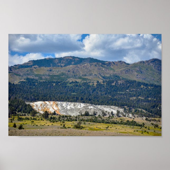 Affiche Mammoth Hot Springs, Yellowstone, Wyoming (Devant)