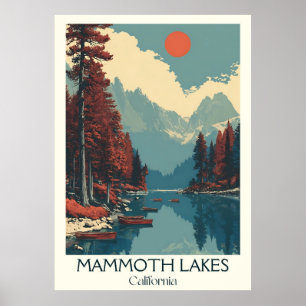 Affiche Mammoth Lakes California Art Imprimer   Lac Mounta