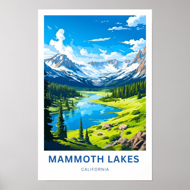 Affiche Mammoth Lakes California Travel Imprimer (Devant)
