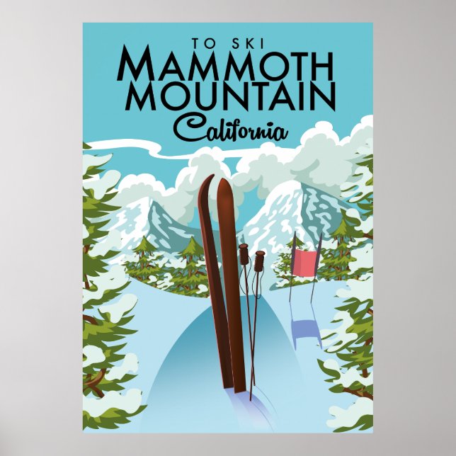 Affiche Mammoth Mountain California to ski (Devant)