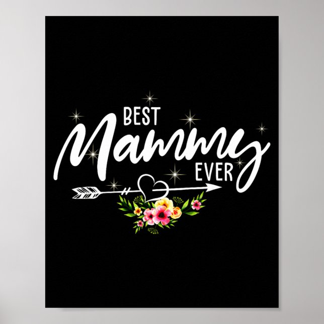 Affiche Mammy fleurs toujours mignonnes anniversaire maman (Devant)