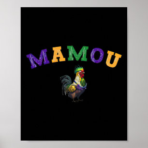 Affiche Mamou Mardi Gras Poulet