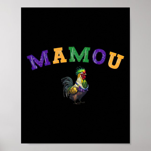 Affiche Mamou Mardi Gras Poulet (Devant)