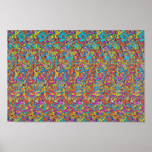 Affiche Man at work - Hidden 3D print