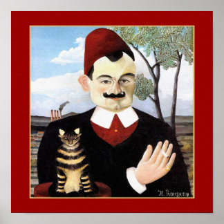 Affiche Man & Cat par Henri Rousseau