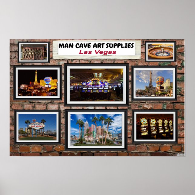 Affiche Man Cave Art Las Vegas. (Devant)