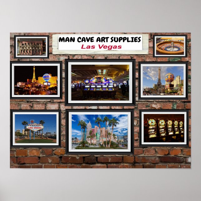 Affiche Man Cave Art Las Vegas. (Devant)