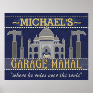 Affiche Man Cave Garage Mahal Funny Guy Humour   Personnal