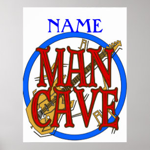 Affiche Man Cave, NOM ajouter du texte