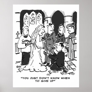 Affiche Man Essaie de proposer à Mariée à un Mariage - Drô