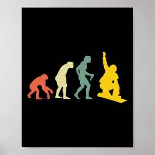 Affiche Man Evolution Snowboardeur