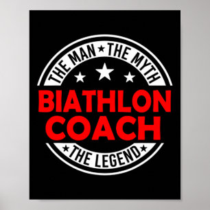 Affiche Man Myth Biathlon Coach Légende Funny Biathlon Coa