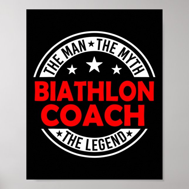 Affiche Man Myth Biathlon Coach Légende Funny Biathlon Coa (Devant)