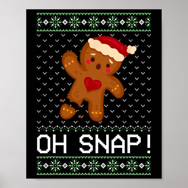 Affiche Man Oh Snap Christmas Cookie (Devant)