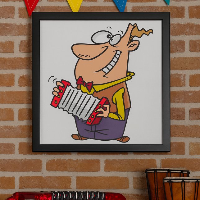 Affiche Man Playing The Accordion (Créateur téléchargé)