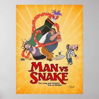 Affiche MAN VS SNAKE Don Bluth de Kickstarter