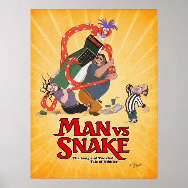 Affiche MAN VS SNAKE Don Bluth de Kickstarter (Devant)