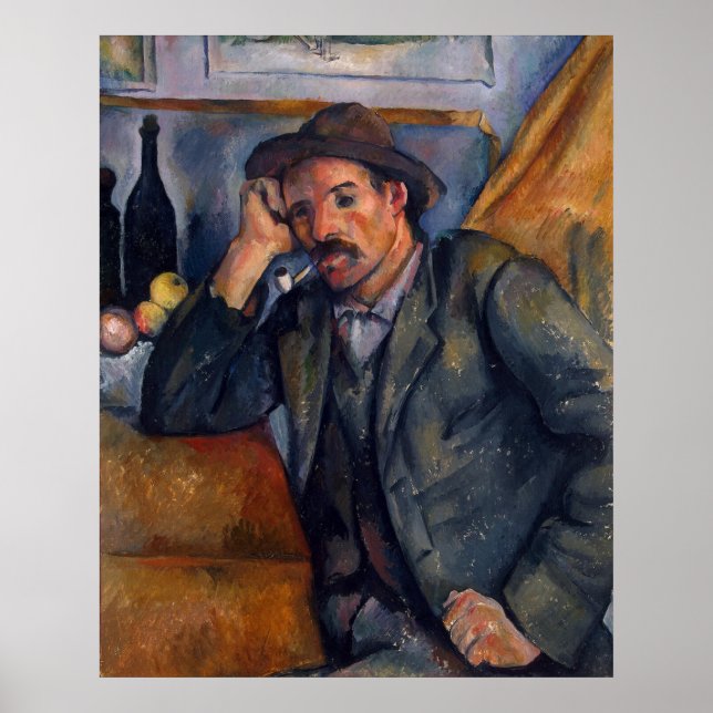 Affiche Man With Pipe - Paul Cezanne - c1890 (Devant)