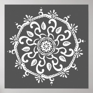 Affiche Manatee Mandala