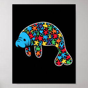 Affiche Manatee Puzzle Sensibilisation sur l'autisme Autis