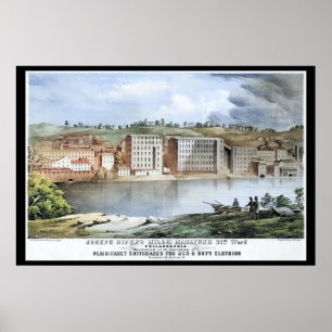 Affiche Manayunk Ripka's Mills Philadelphia PA Print