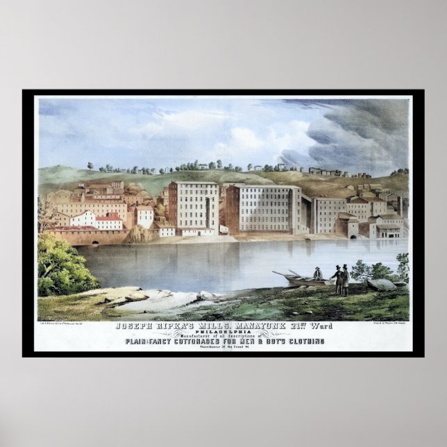 Affiche Manayunk Ripka's Mills Philadelphia PA Print (Devant)