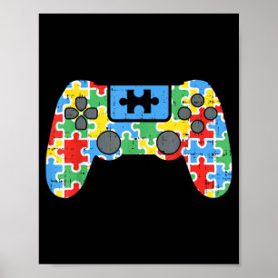 Affiche Manche de manette de jeu pour la sensibilisation à